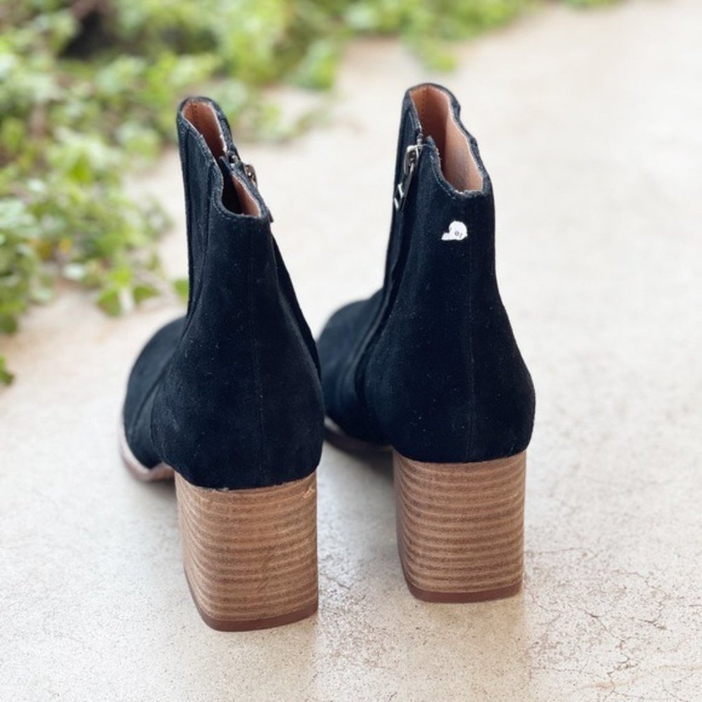 Madewell Bryce Western Black Suede Bootie, Size 8.5 - Picture 4 of 5
